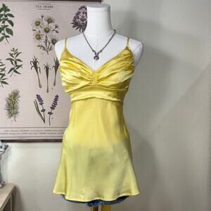 Y2k Silk Tie Back Babydoll Cami Top Romantic Garden Party Dolly Dollette S 6
